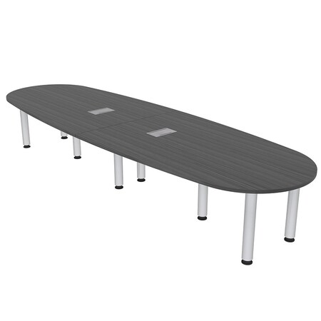 Skutchi Designs 45 in W, 120 in L, 29 in H, Engineered Wood Top, Grey H-BOVL-46119PT-AN-EL